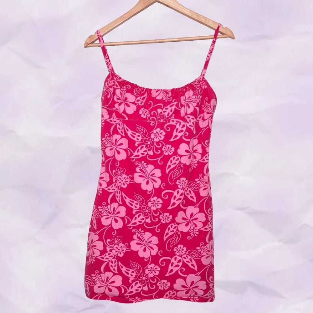 Pink Floral Slip Dress